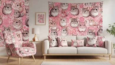 Decoration pink chinchilla pattern tw2gte: From Fabric to Furniture