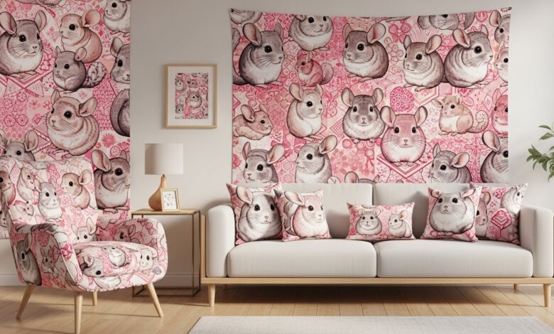Decoration pink chinchilla pattern tw2gte: From Fabric to Furniture