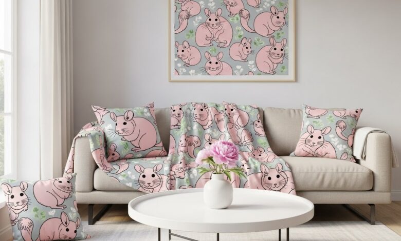 Decoration pink chinchilla pattern tw2gte: A Trendsetter for Modern Interior Design